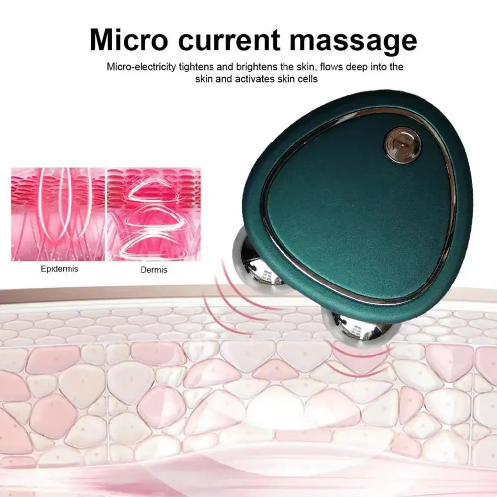 1pcs Portable Face Roller Muscle Massager Microcurrent Beauty Instrument Charging Facial Skin Massager Skin Care