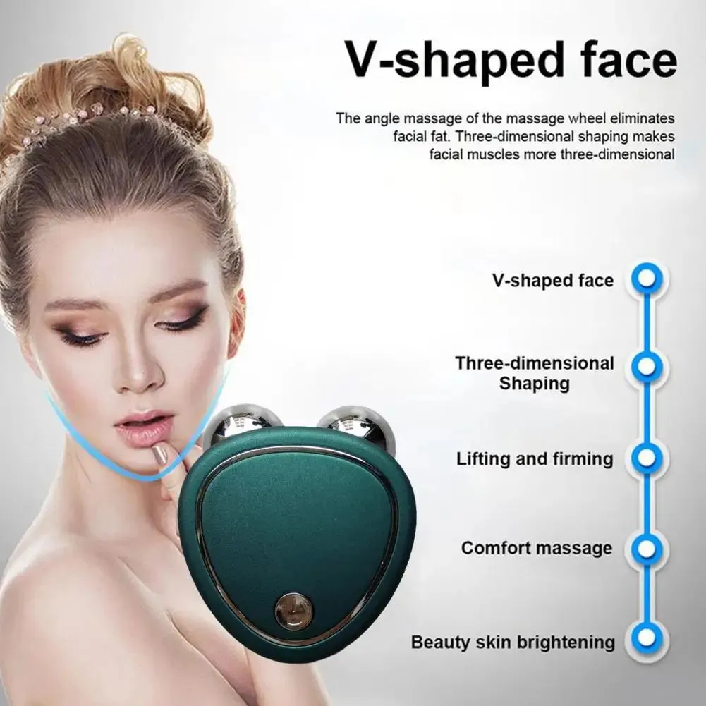 1pcs Portable Face Roller Muscle Massager Microcurrent Beauty Instrument Charging Facial Skin Massager Skin Care