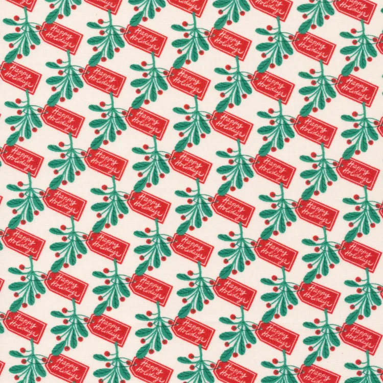 44"- 45" - 100% Organic Cotton - Christmas Past