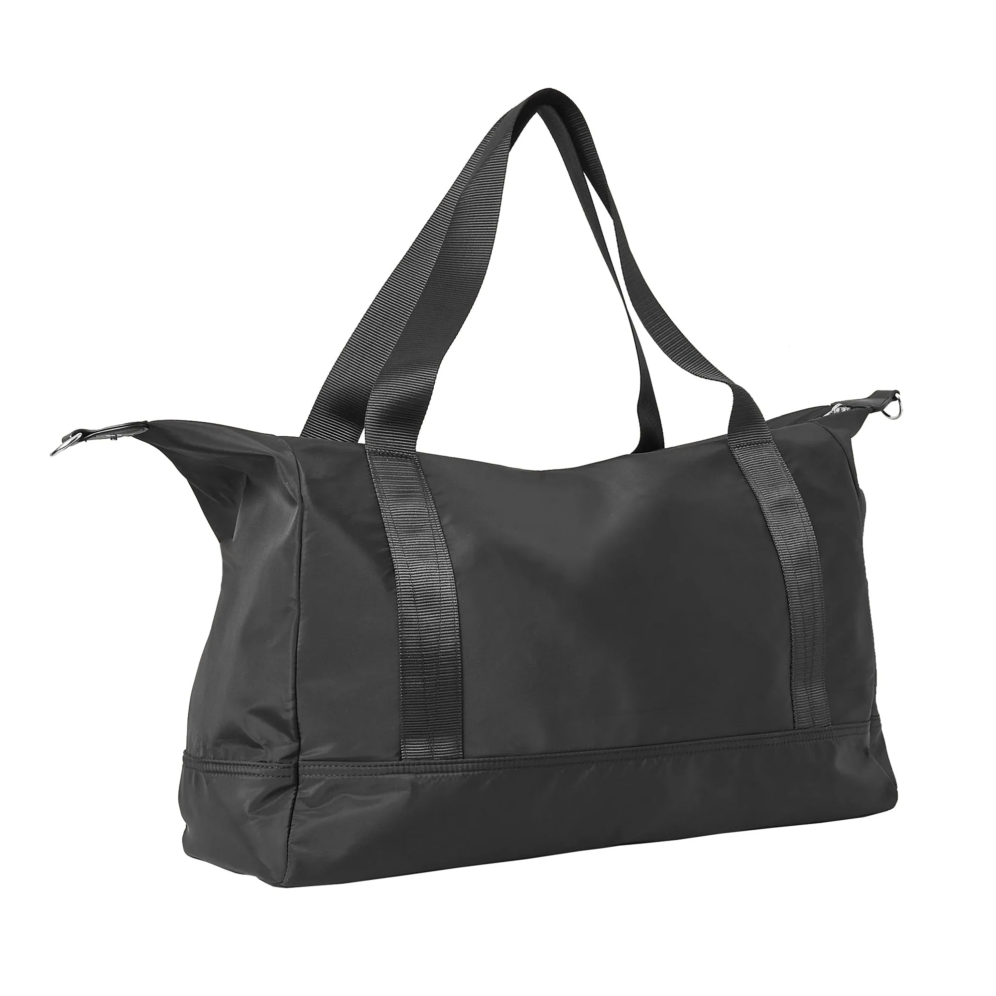 Accessorize London Women's Black Recycled Nylon Weekend Bag