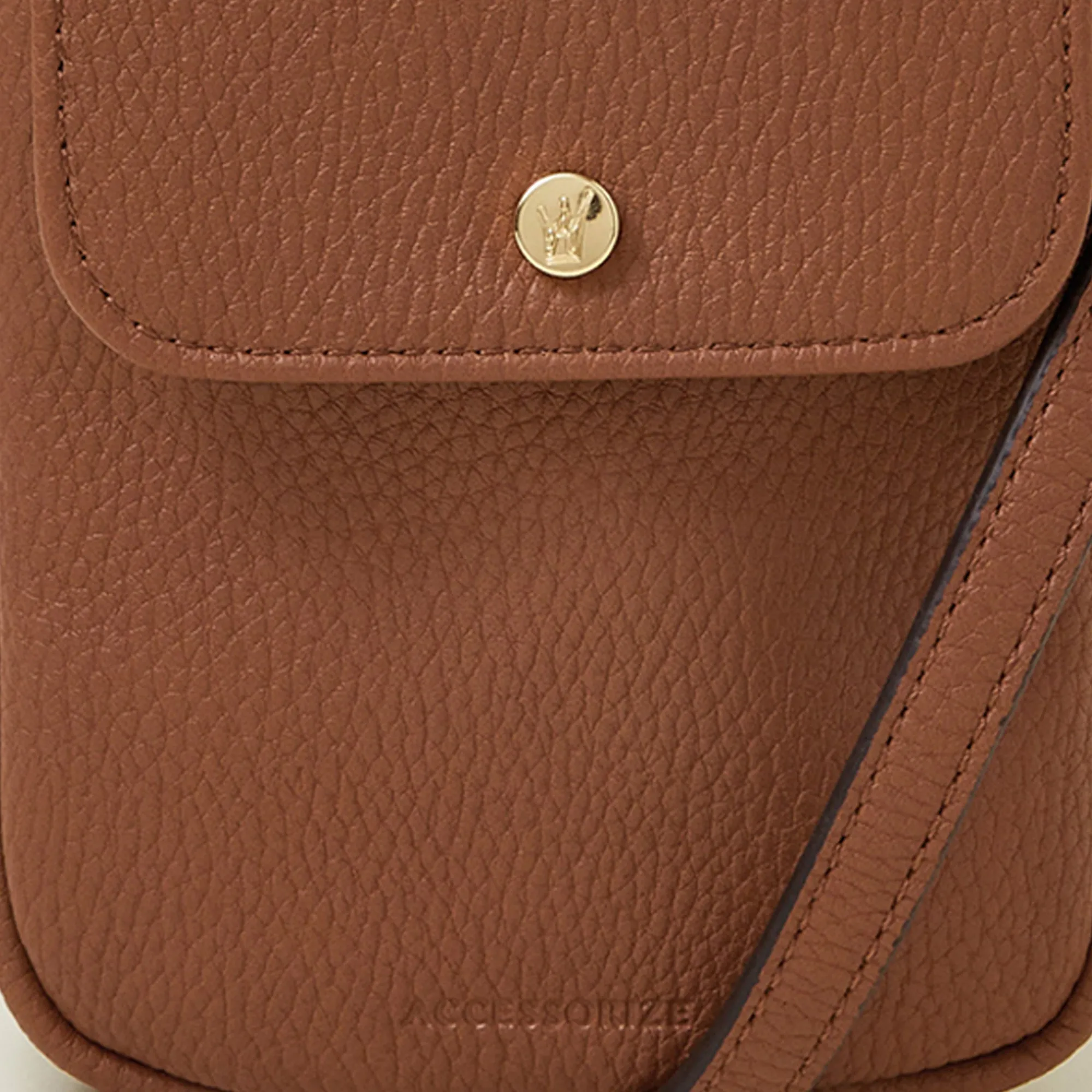 Accessorize London Women's Brown Pocket Phone Bag