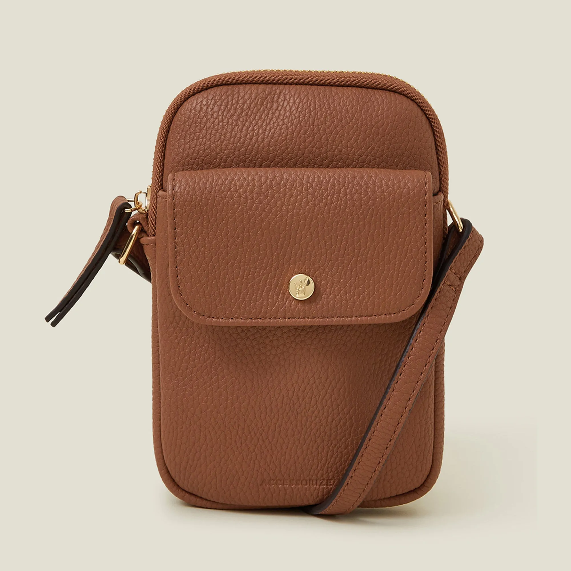 Accessorize London Women's Brown Pocket Phone Bag