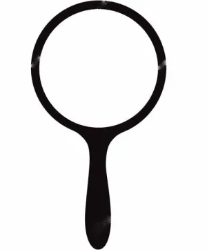 Annie Round Professional Salon Style Hand Mirror Black