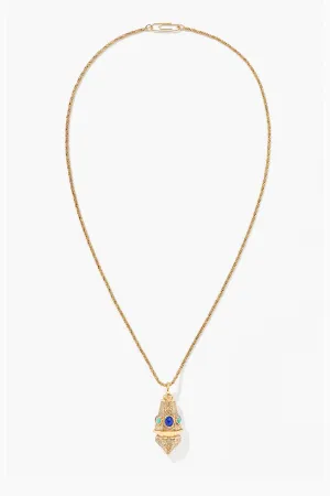 Aurelie Bidermann Deira Long Necklace - Turquoise/ Lapis