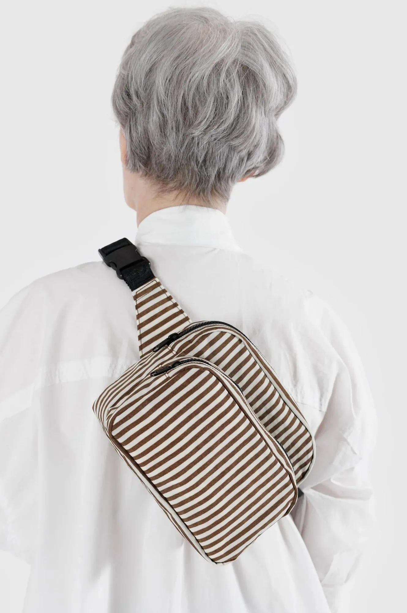 Baggu Brown Stripe Fanny Pack