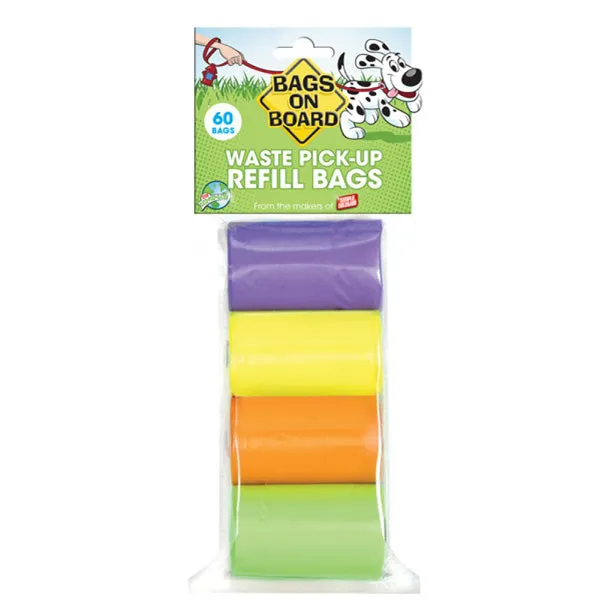 BAGS ON BOARD - Rainbow Bag Refill Pack - 60 Bags