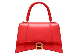 Balenciaga Hourglass Small Top Handle Bag Red