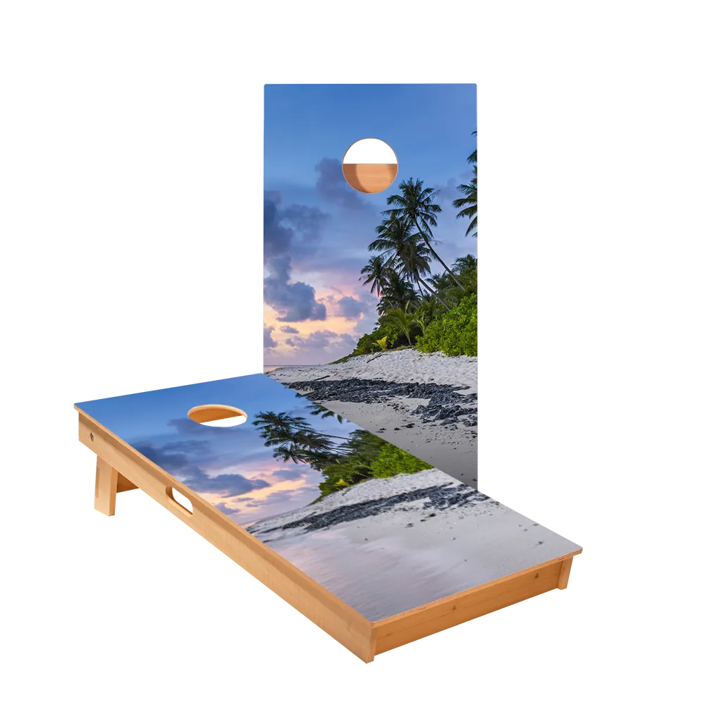 Beach Scene Star Cornhole Boards