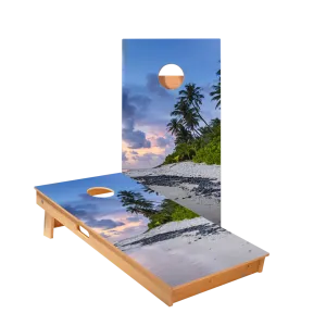 Beach Scene Star Cornhole Boards