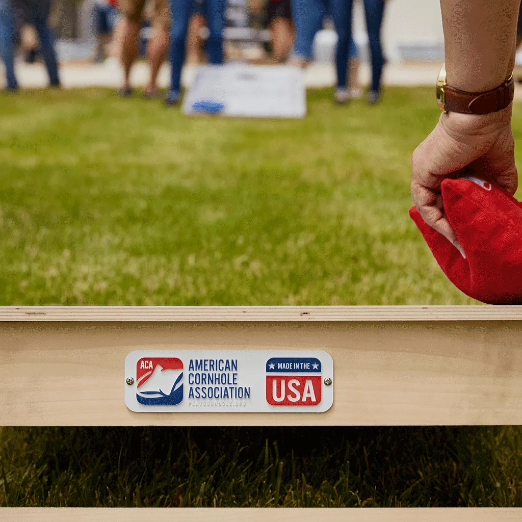 Blue Panel Wood Star Cornhole Boards