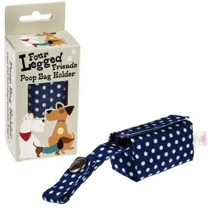 Blue Polka Dot Dog Poop Bag Holder