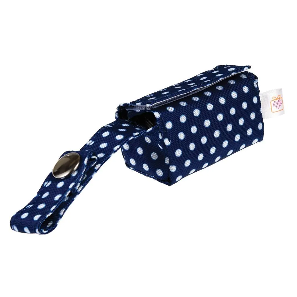 Blue Polka Dot Dog Poop Bag Holder