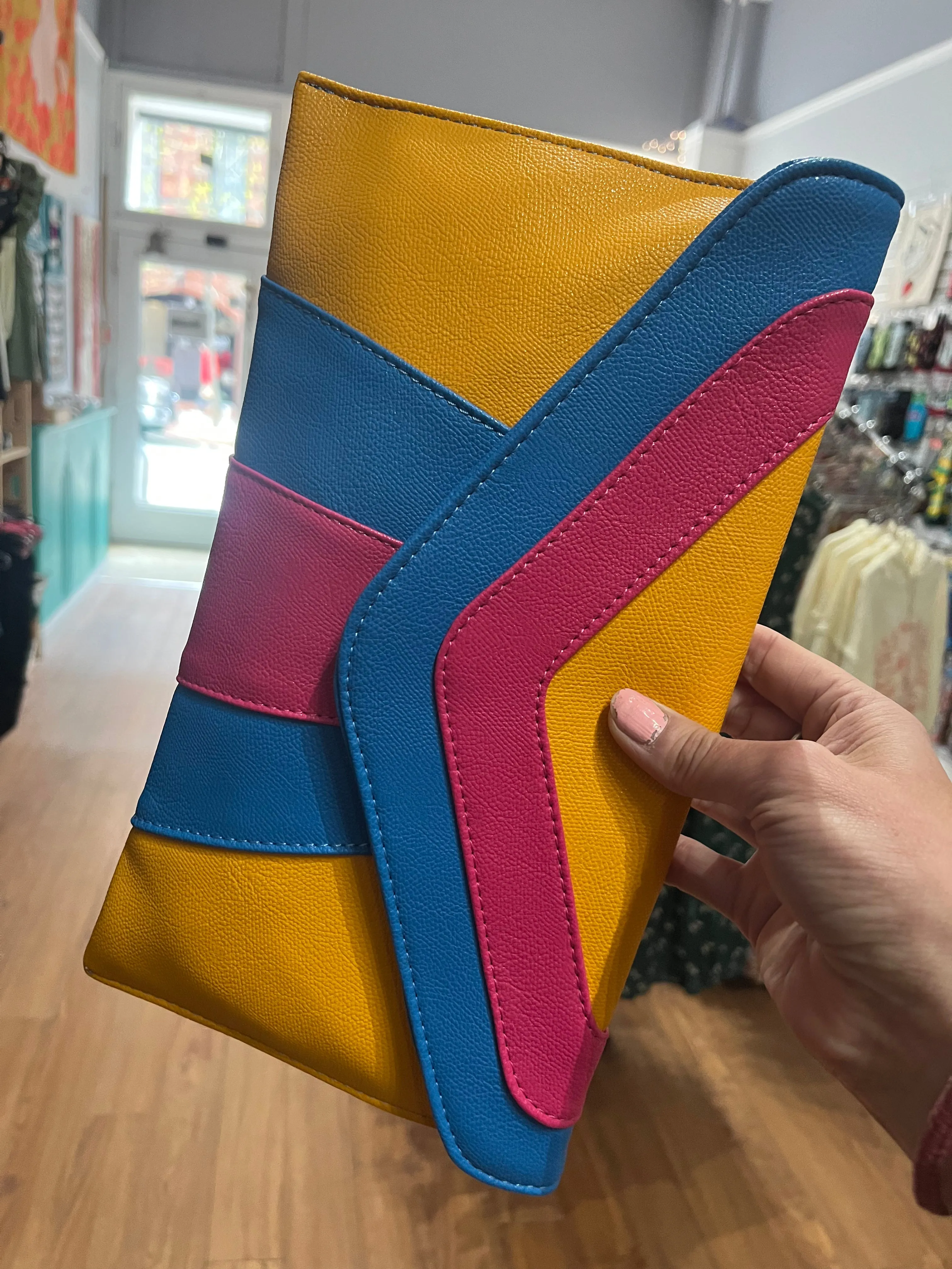 Bold Colour Block Clutch