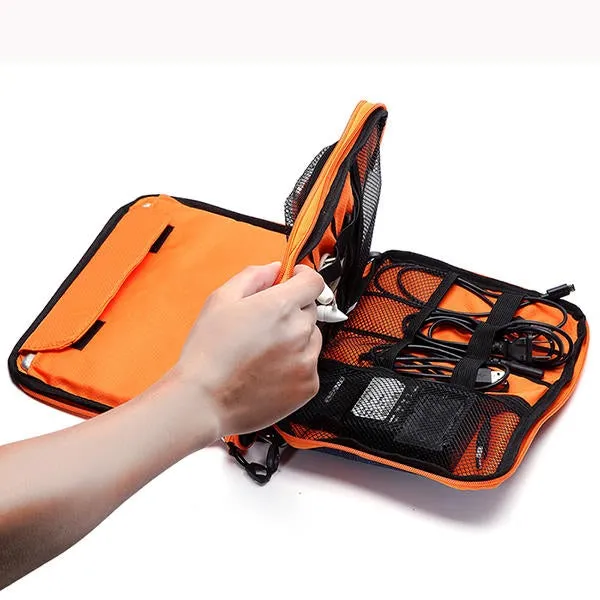 Casual Multifunctional Canvas Multi Pocket Ipad Store Bag Phone Storage