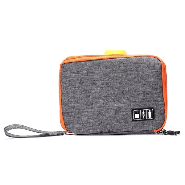 Casual Multifunctional Canvas Multi Pocket Ipad Store Bag Phone Storage