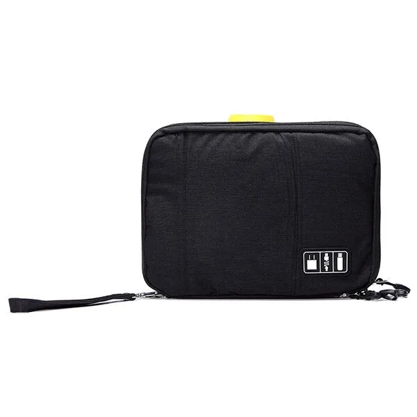 Casual Multifunctional Canvas Multi Pocket Ipad Store Bag Phone Storage