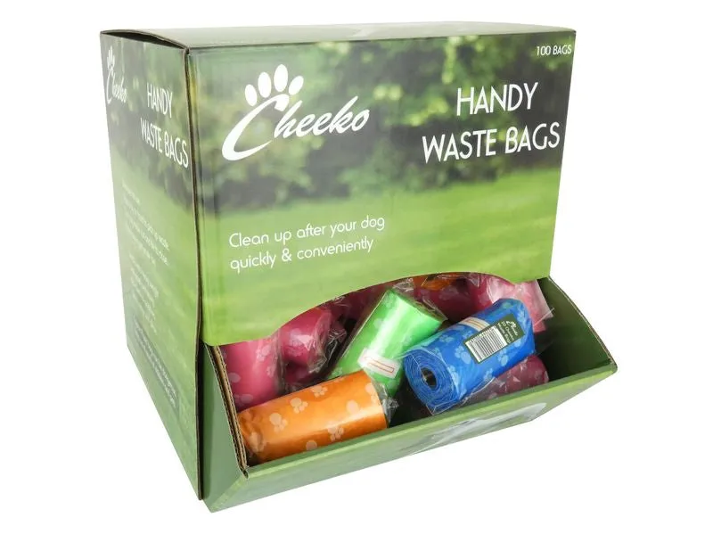 Cheeko | Dog Waste Poop Bags | Assorted Colours - 1 Roll of 20 Bags