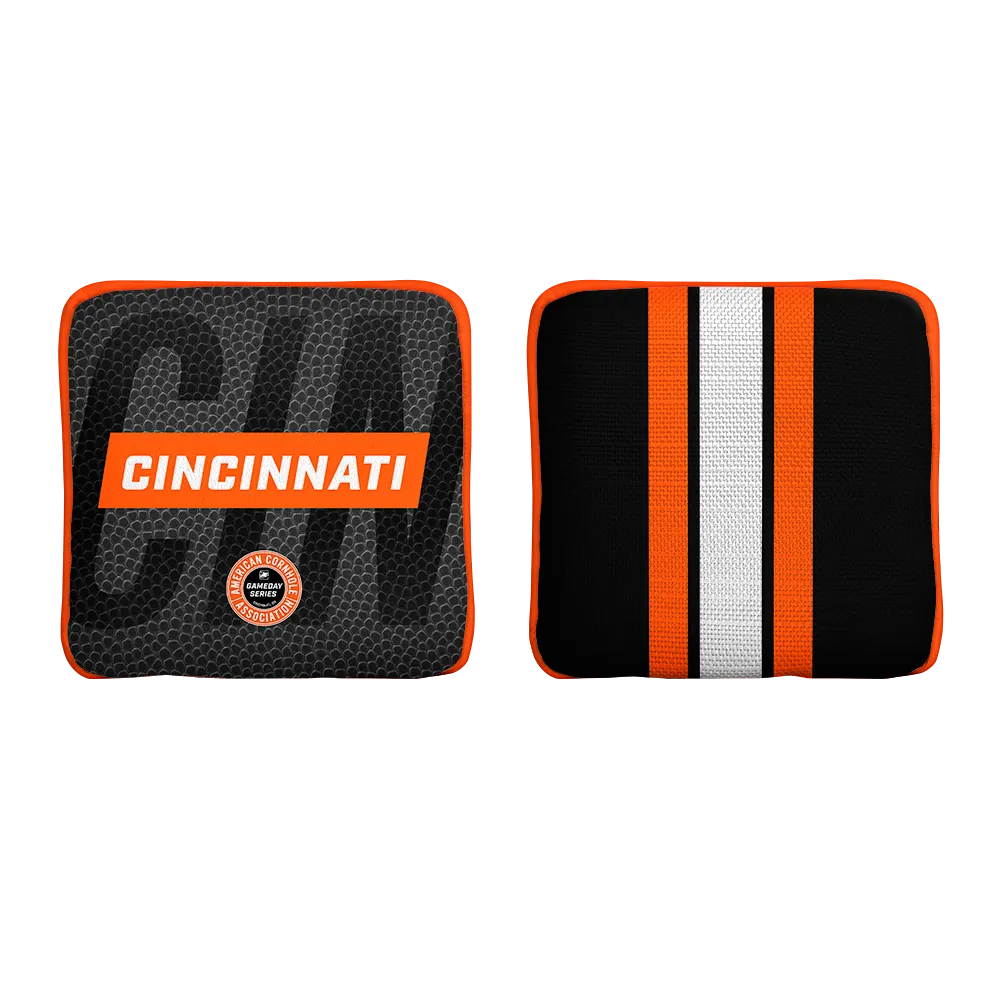 Cincinnati Football Gameday Stripes Synergy Edge Cornhole Bags