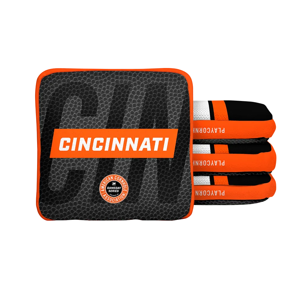 Cincinnati Football Gameday Stripes Synergy Edge Cornhole Bags