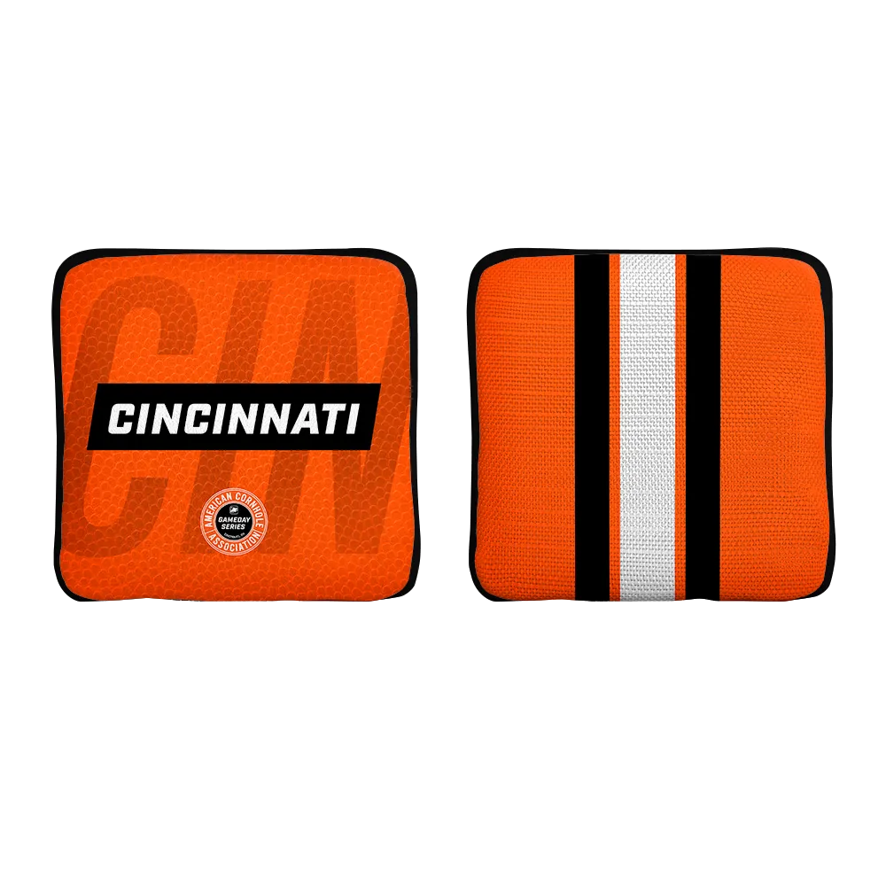 Cincinnati Football Gameday Stripes Synergy Edge Cornhole Bags