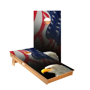 Cloth American Flag With Eagle Star Cornhole Boards