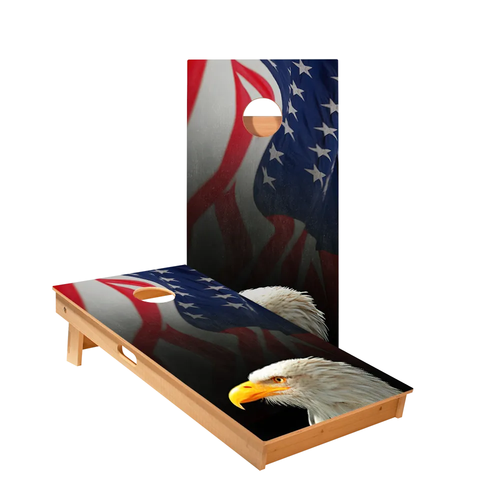 Cloth American Flag With Eagle Star Cornhole Boards