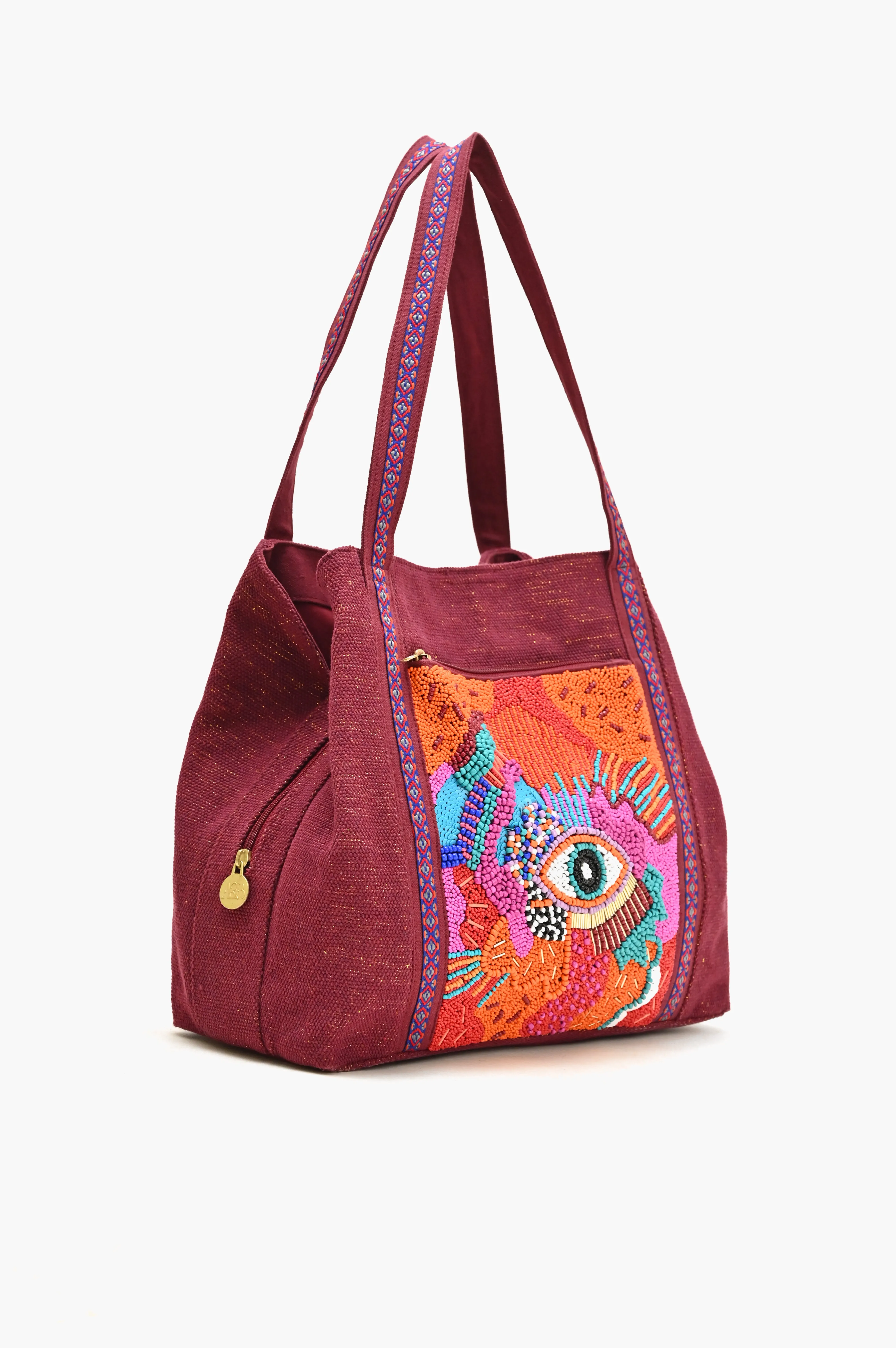 Crimson Evil Eye Day Tote