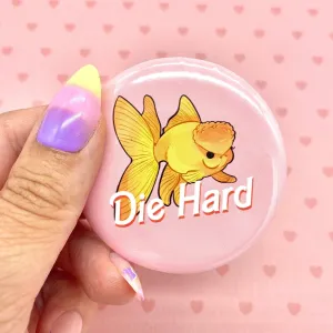 Die Hard Oranda Goldfish Button Pin