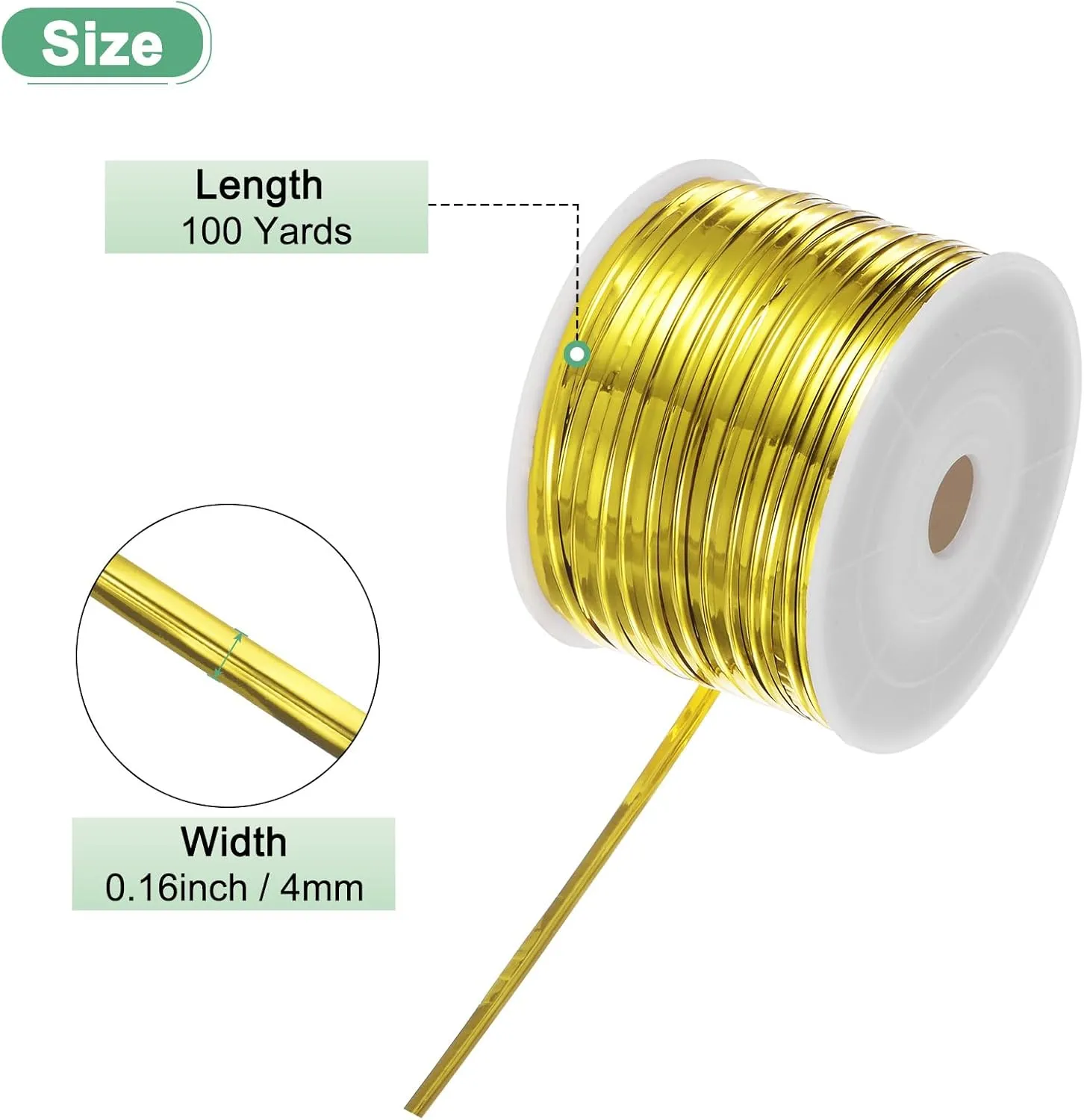 Esslly Gold Aluminium Twist Tie Roll | 80 Meter | For Chocolatiers & Bakers