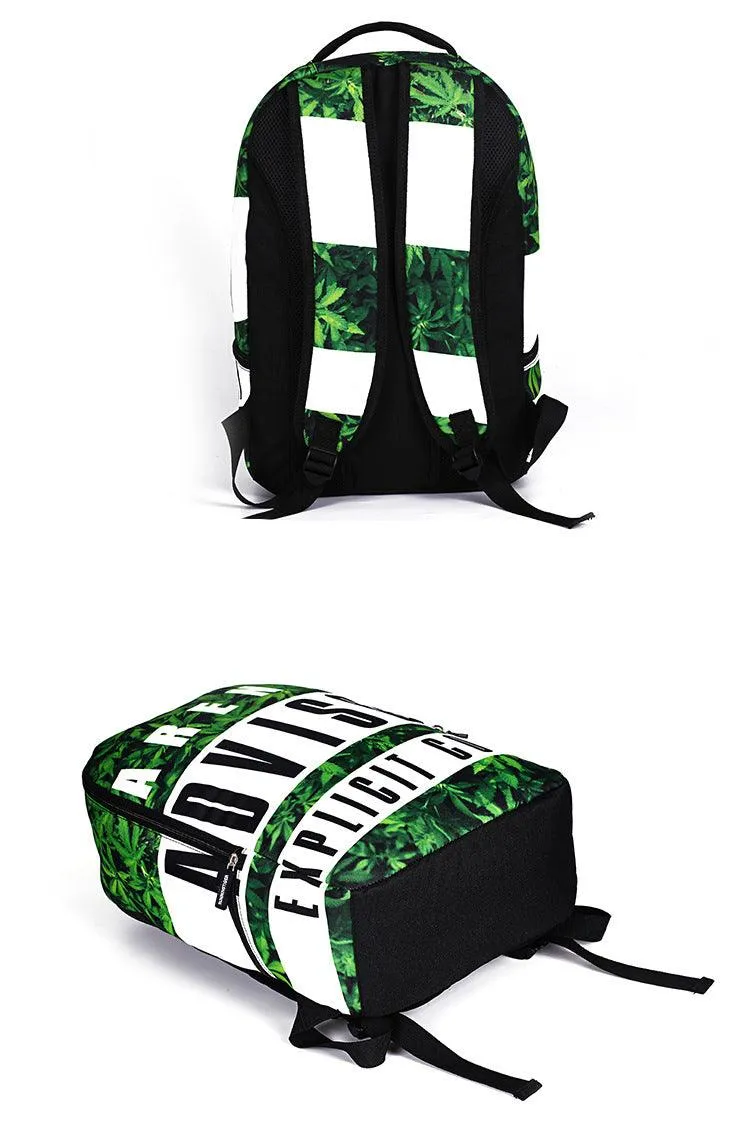 Explicits Oxford Fancy Design Backpack Green Bags