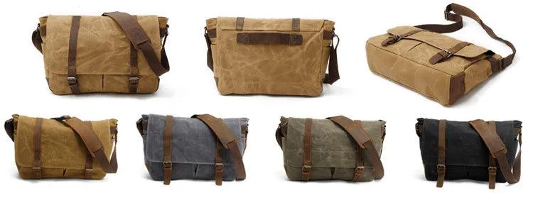 Faded Solid Canvas and inner purse Mini Crossbody Outdoor Khaki Bags