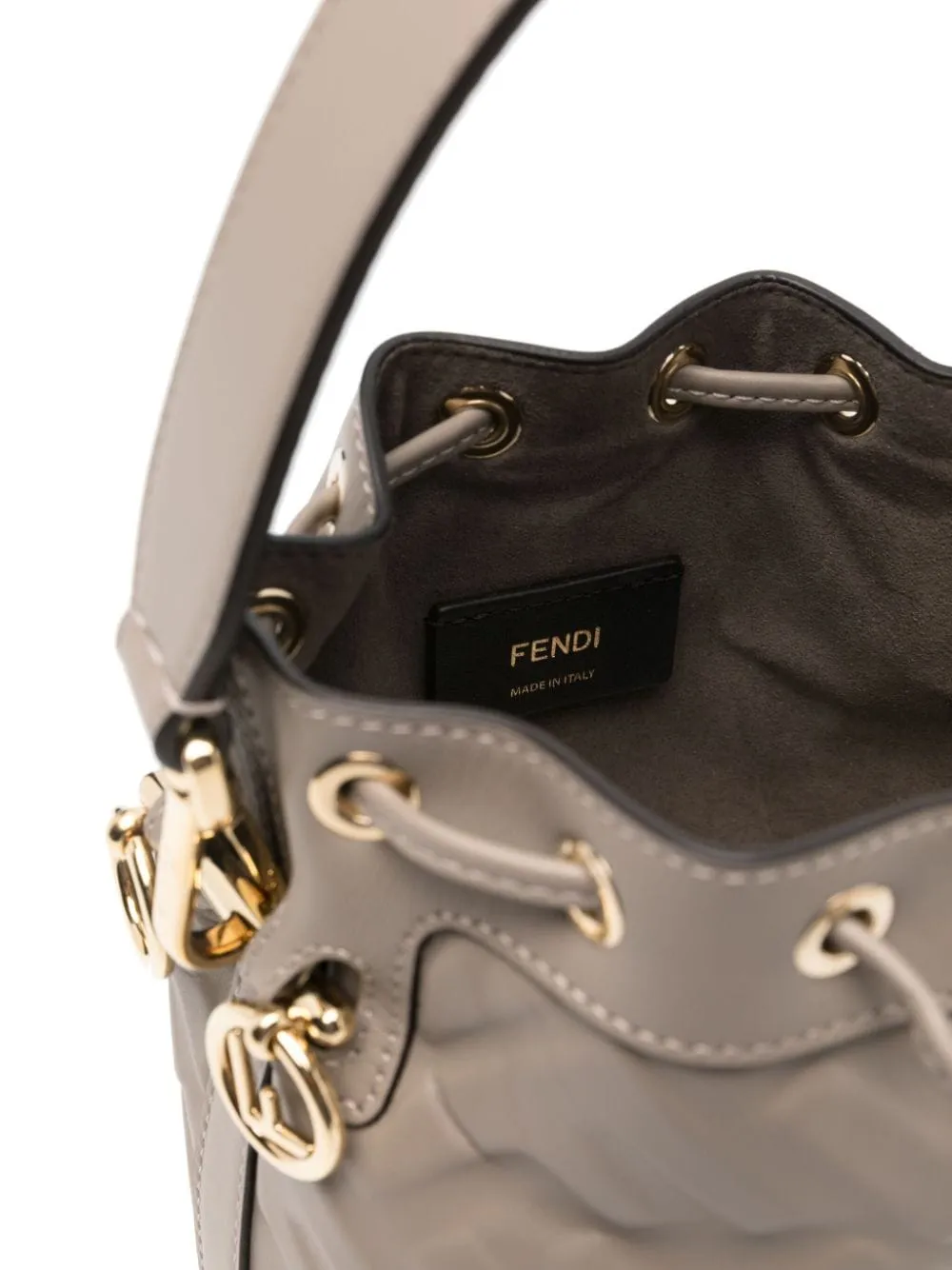 Fendi Women Mon Tresor Mini Leather Bucket Bag