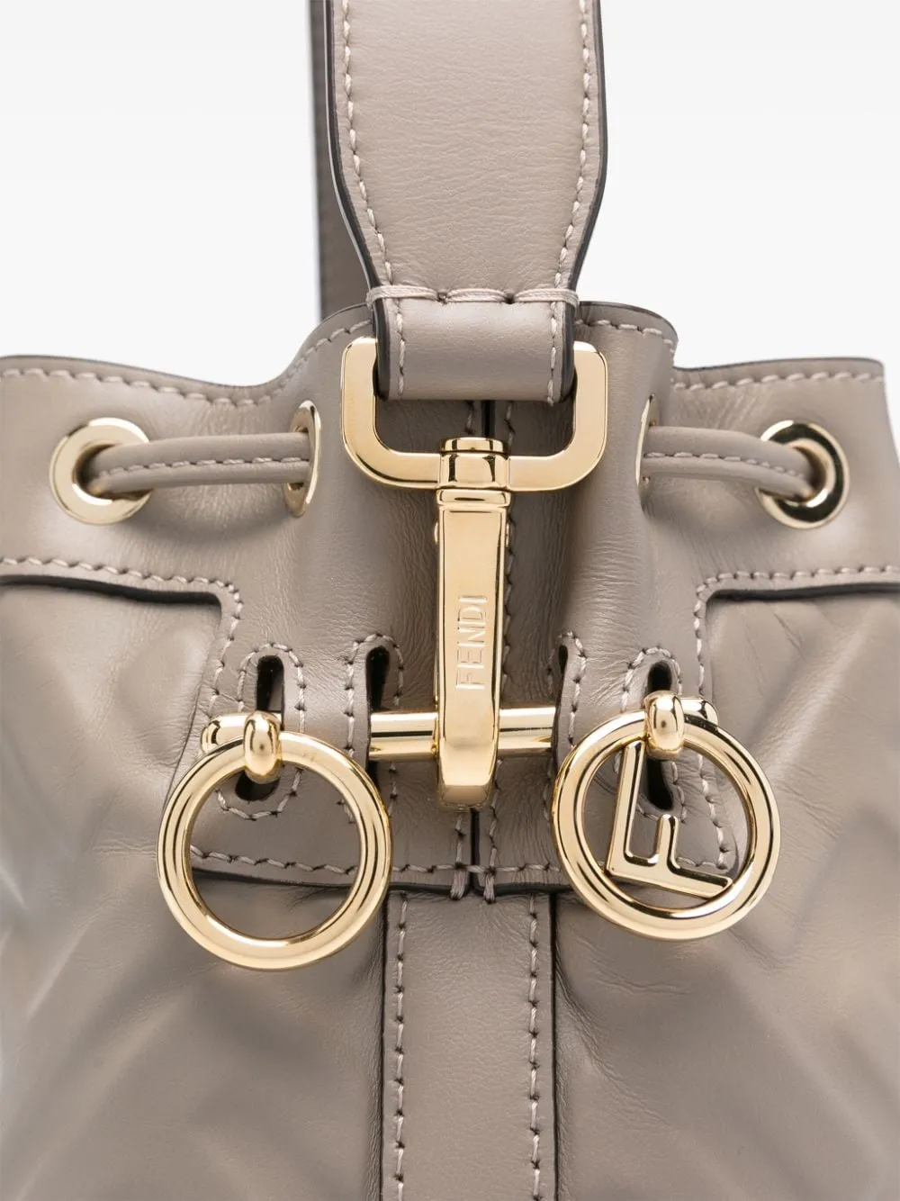 Fendi Women Mon Tresor Mini Leather Bucket Bag