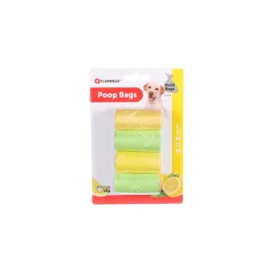 Flamingo Poop Bags Aibo Lemon 4 x 15Pcs