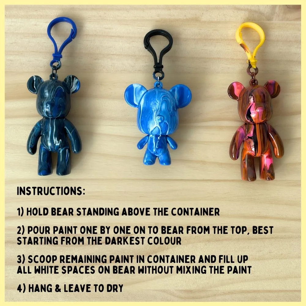 Fluid Bear Keychain Painting Kit