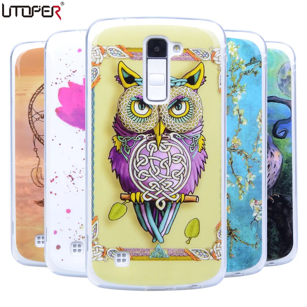 For LG K7 K8 Lte K10 Silicone Case Retro Tribe Cartoon Rubber TPU Case For LG K7 M1/ LG K8 Lte K350/ LG K10 M2 Phone Cases Cover