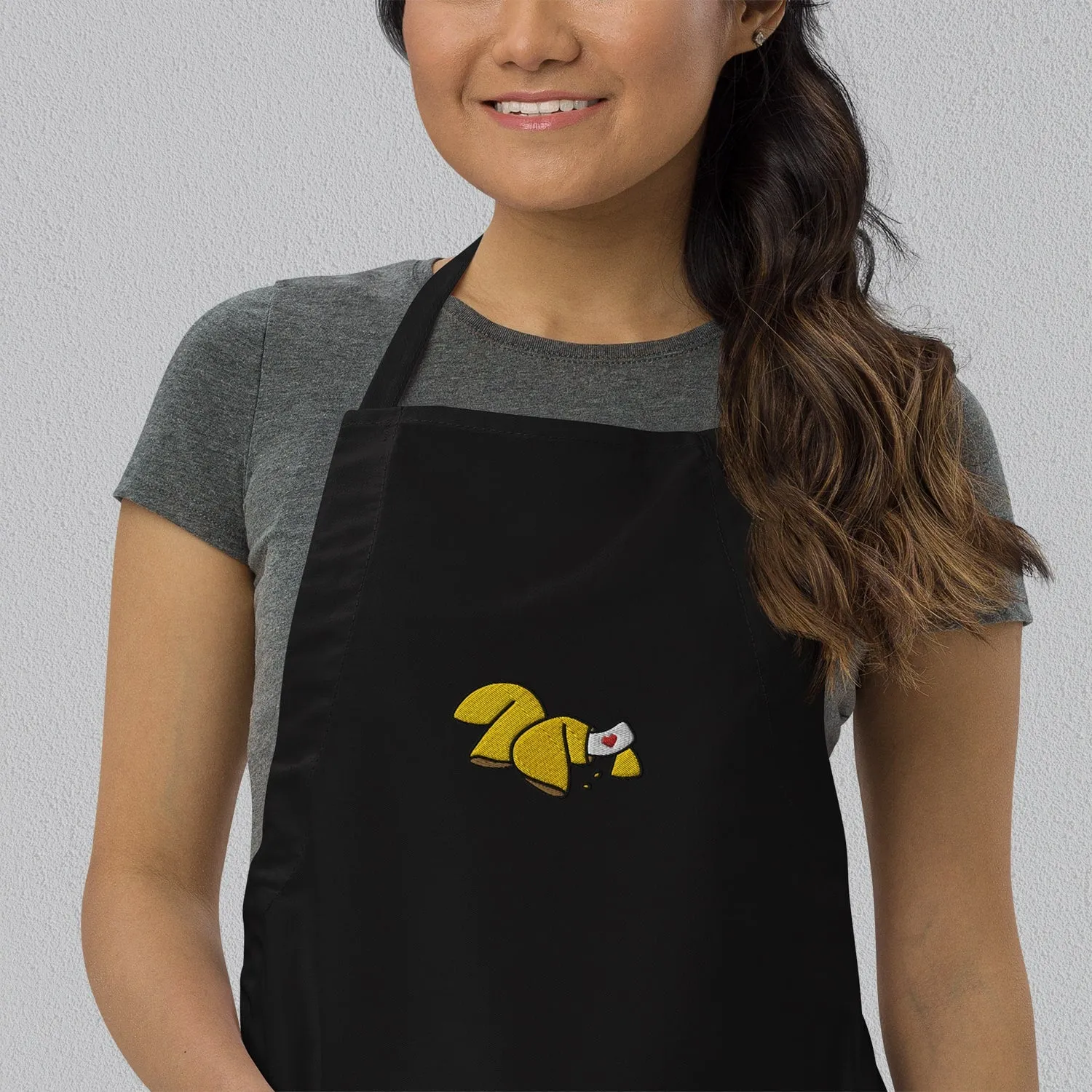 Fortune Cookie Embroidered Apron