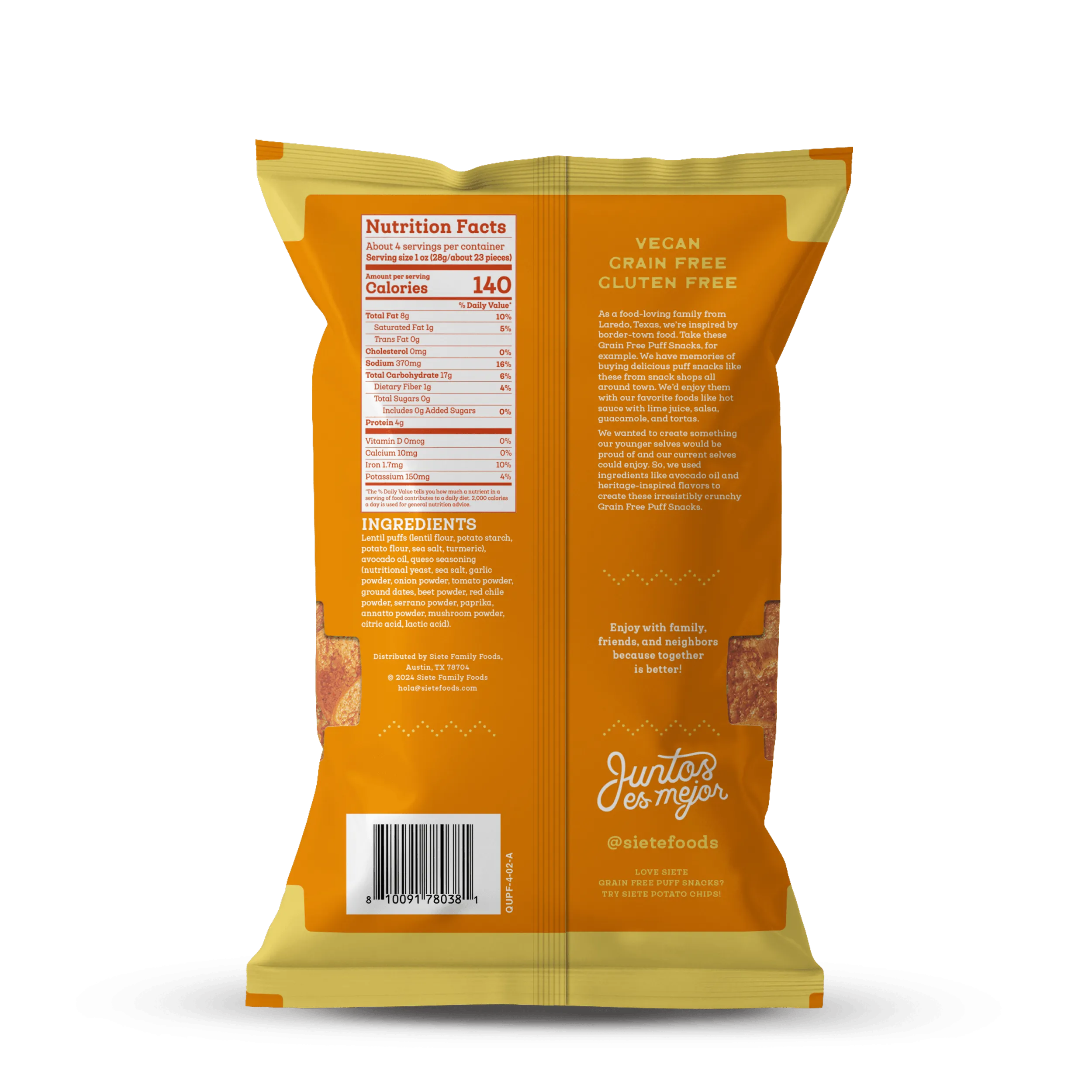 Grain Free Puff Snacks Mix - 6 bags