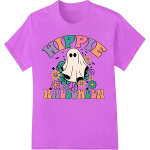 Groovy Ghoul: Retro Halloween Hippie Ghost DTF Print