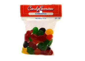 Gummi Mexican Hats 6 Ounce Peg Bags