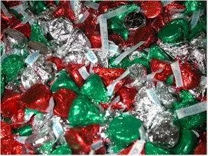 Hershey's Christmas Kisses Candy 2.5 lb. Jar