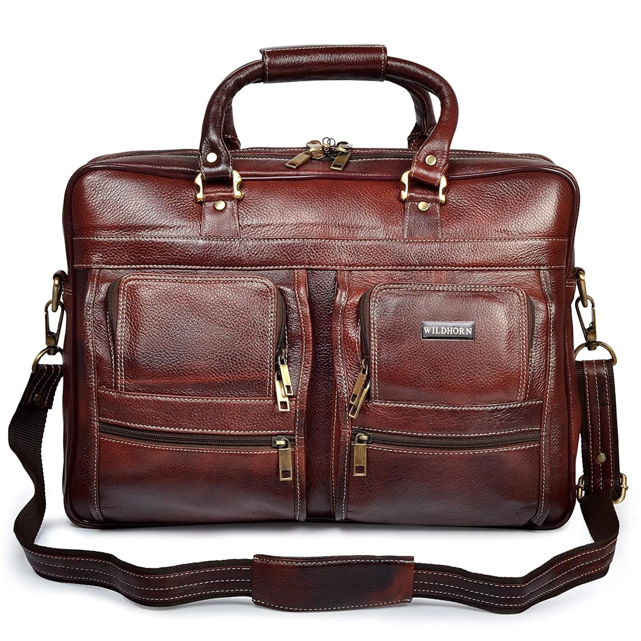 HOMER Leather Laptop Messenger Bag for Men