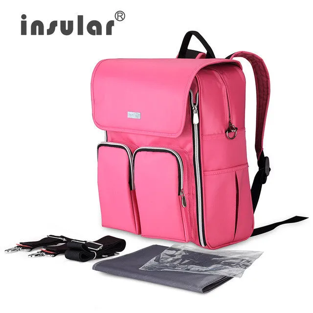 Insular Elegant Baby Diaper Backpacks Nappy Bags Multifunctional Changing Bags For Mommy Shipping Free