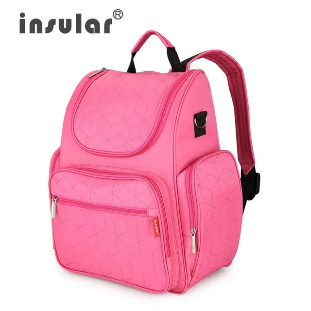 Insular Elegant Baby Diaper Backpacks Nappy Bags Multifunctional Changing Bags For Mommy Shipping Free