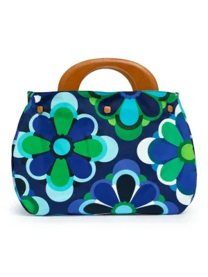 Jubilee Blue & Primrose Navy Bermuda Bag