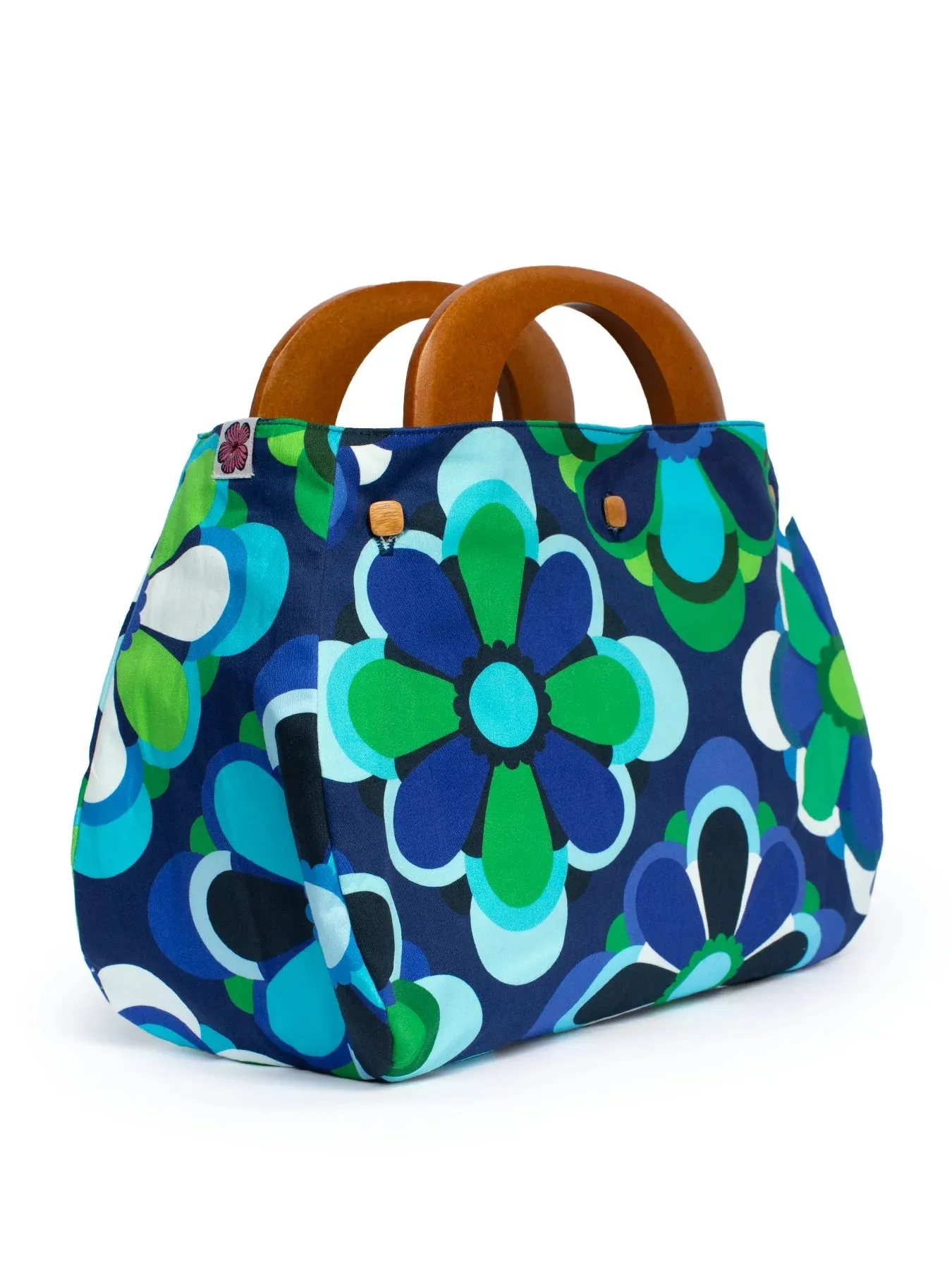 Jubilee Blue & Primrose Navy Bermuda Bag