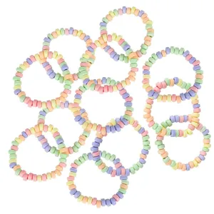 Kicko Stretchable Candy Necklace - Pack Of 12 Colorful Fruit-Flavored Chewables For Party