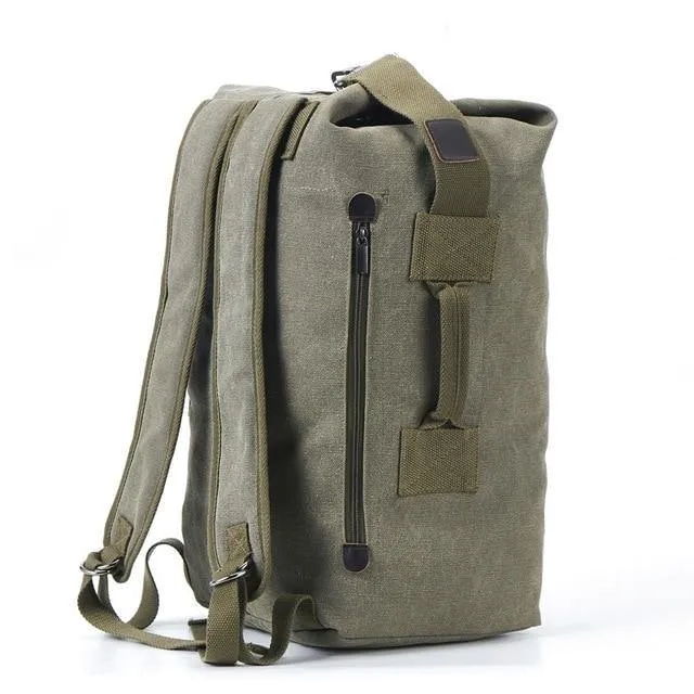 Large Capacity Canvas Travel Hiking Backpack