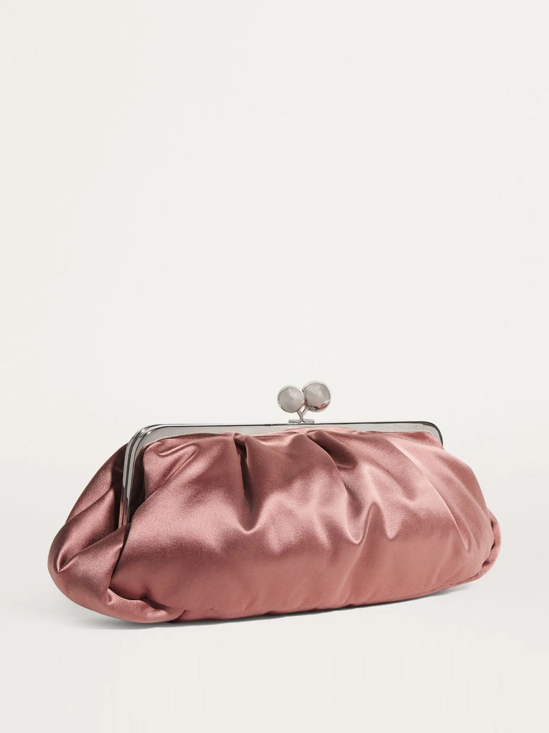 Large silk-satin Pasticcino clutch bag