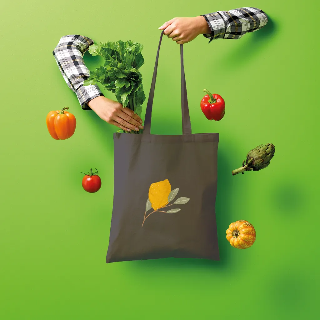 Lemon and Leaves Shopper Tote Bag